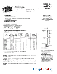 Datasheet 1N822-1 manufacturer Microsemi